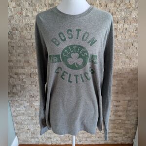 47 Boston Celtics Mens Long Sleeve Logo T-Shirt Grey Officially Licensed NBA L